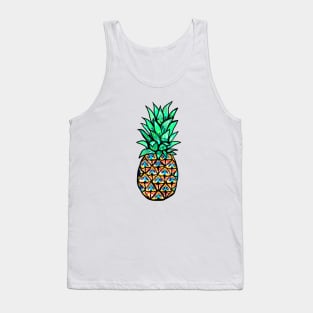 Colorful Pineapple Illustration Tank Top